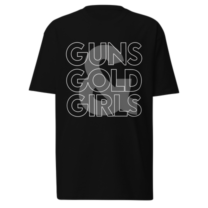 Guns, Gold, & Girls Graphic Tee – Survivalist Outdoors Lifestyle Shirt