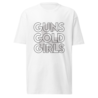 Guns, Gold, & Girls Graphic Tee – Survivalist Outdoors Lifestyle Shirt
