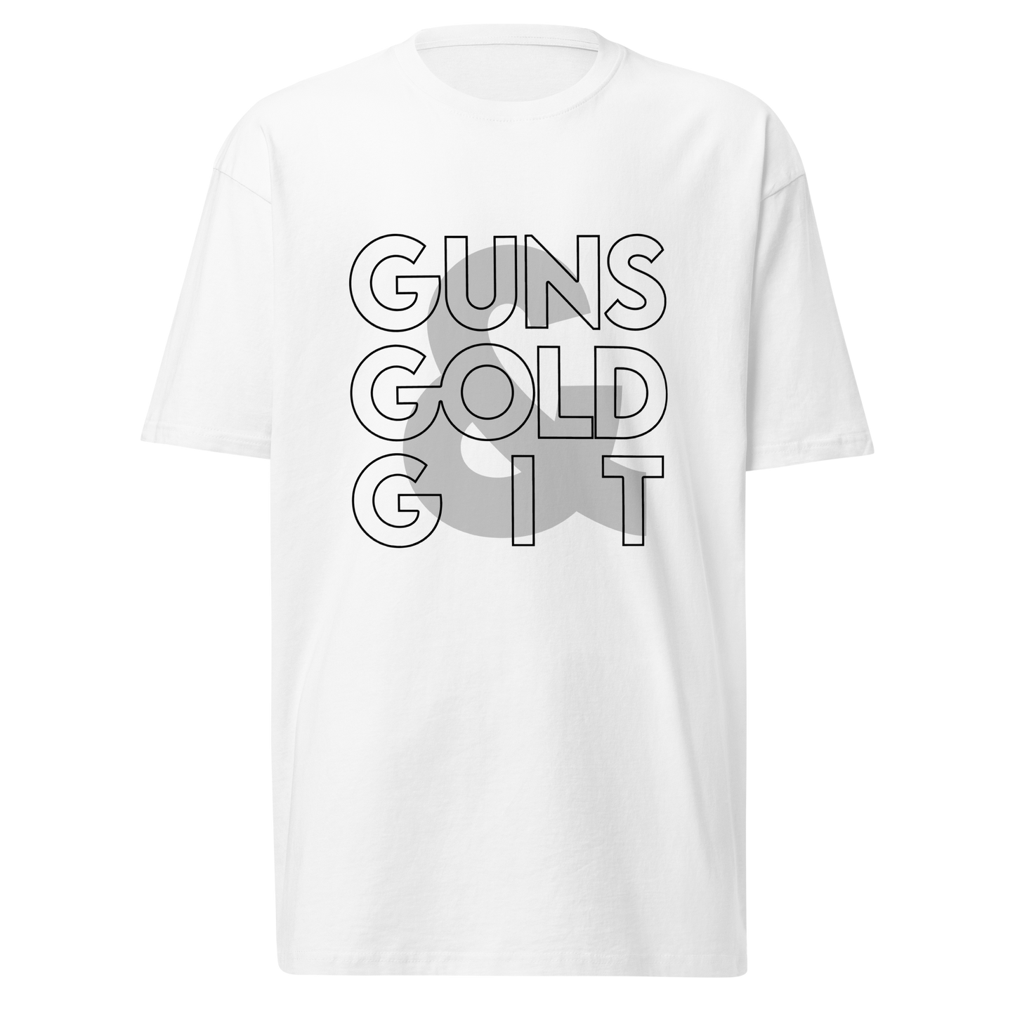 Guns, Gold, & Git Graphic Shirt – 2A Prepper Outdoors Lifestyle Tee