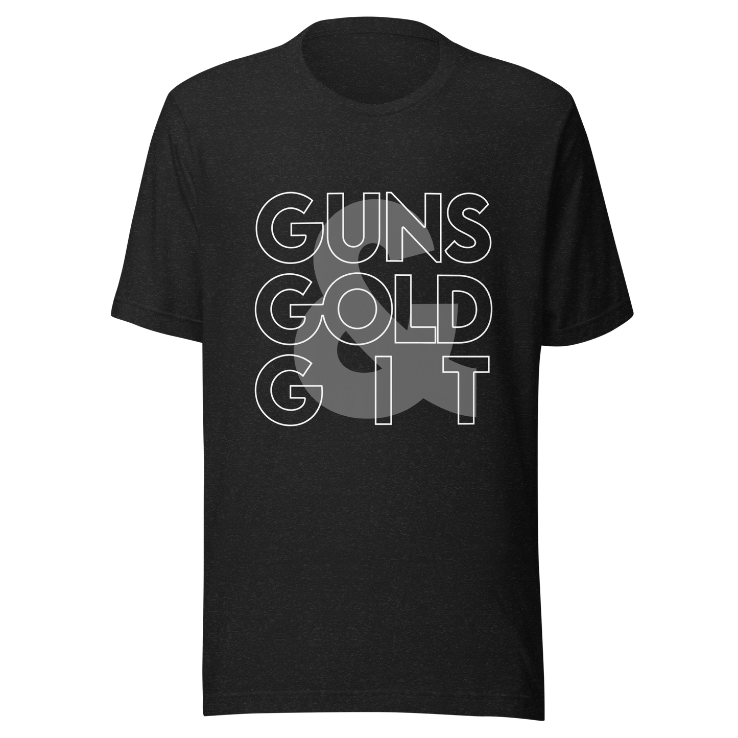 Guns, Gold, & Git Graphic Shirt – 2A Prepper Outdoors Lifestyle Tee